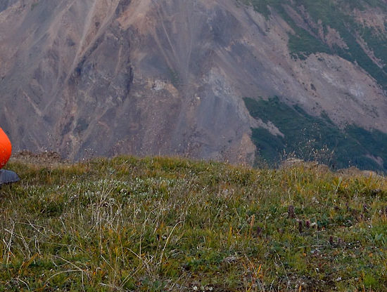 Summer sleeping bag and pad backpacking trip Wrangell-St. Elias National Park, Alaska.