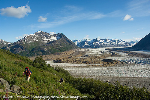 Backpacking in the Chugach mountains, Wrangell St. Elias National Park, Alaska.
