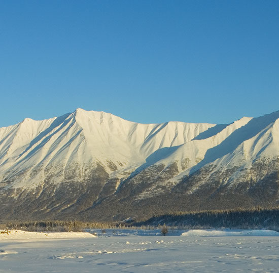 Alaska ski and snowshoe tour Wrangell-St. Elias National Park, Alaska.