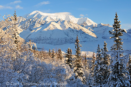 Winter in Wrangell - St. Elias National Park and Preserve, Mt. Blackburn, Alaska.