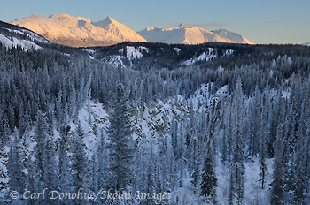 Crystalline Hills, winter in Wrangell-St. Elias National Park and Preserve, Kuskulana River, Alaska.