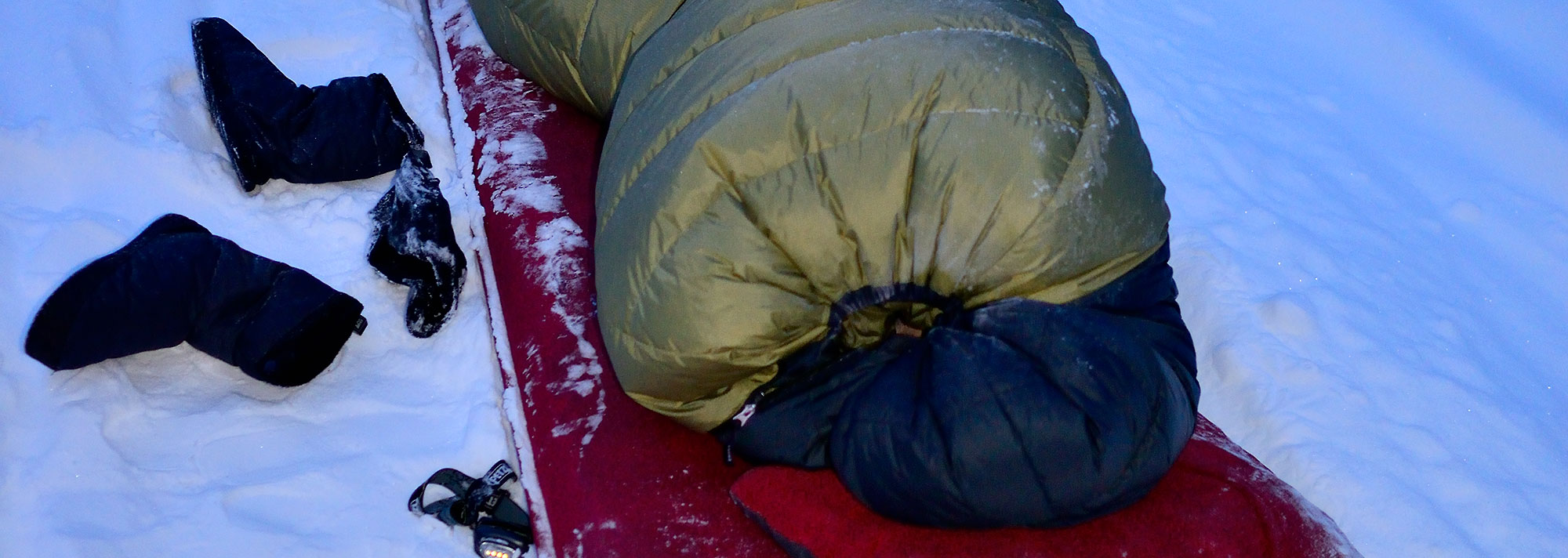 Alaska backpacking sleeping bag information. Hiking in Alaska.