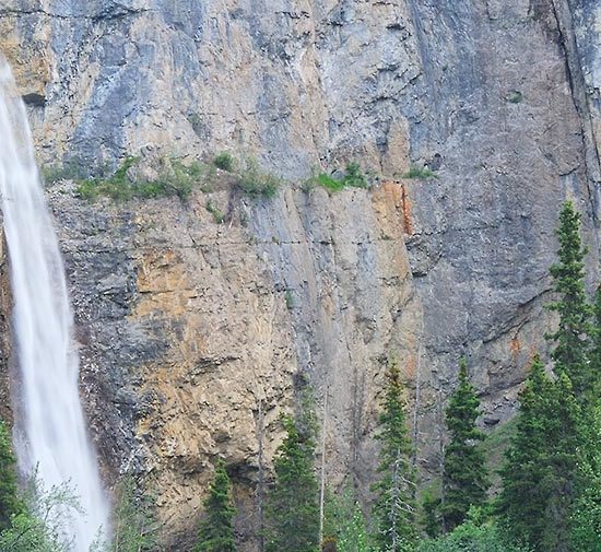 Waterfall Nizina River area Wrangell-St. Elias National Park Alaska.