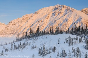 Winter in Wrangell-St. Elias National Park and Preserve, Kuskulana River, Alaska.