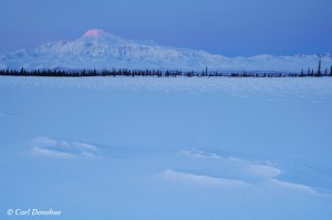 Mt. Sanford photo, at dawn, Wrangell-St. Elias National Park, Alaska.