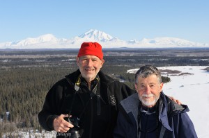 Dave and Bob enjoying the afternoon view of the Wrangell Mountains, Wrangell-St. Elias National Park, Alaska.