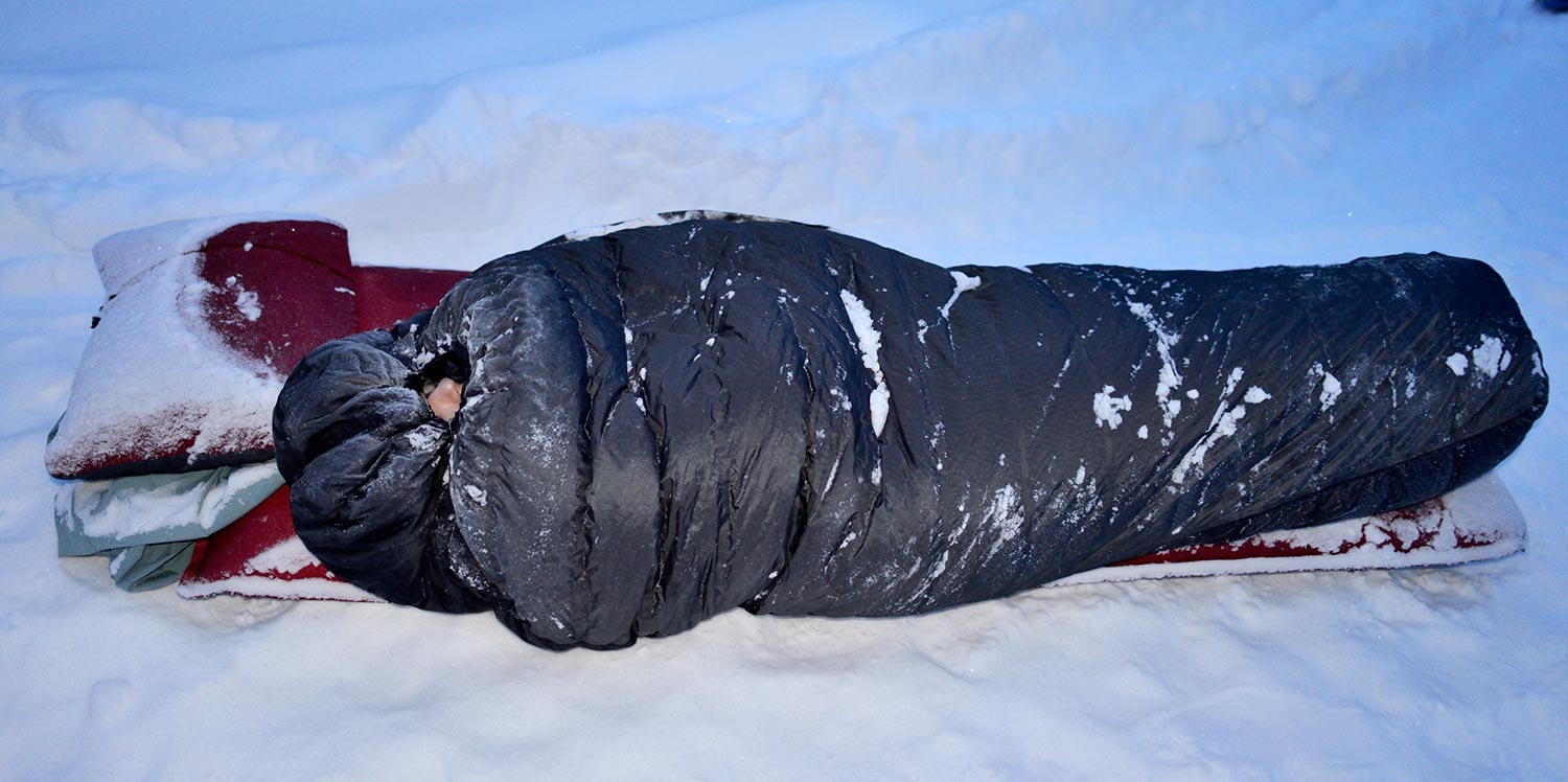 Sleeping warm, winter camping in Alaska Alaska winter sleeping bags