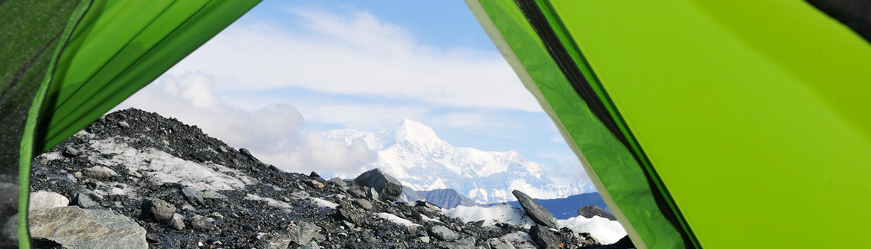 Alaska backpacking trips Malaspina Glacier campsite, Wrangell-St. Elias National Park, Alaska