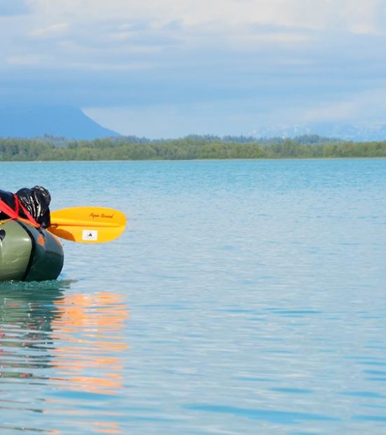 Packrafting trip the Lost Coast Wrangell-St. Elias National Park, Alaska.