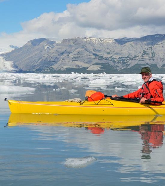 Icy Bay Alaska sea kayaking trip Wrangell-St. Elias National Park, Alaska.
