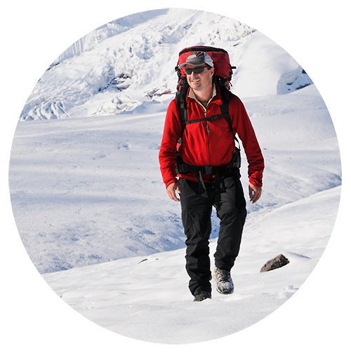 Carl guiding, Jarvis Plateau, Alaska.