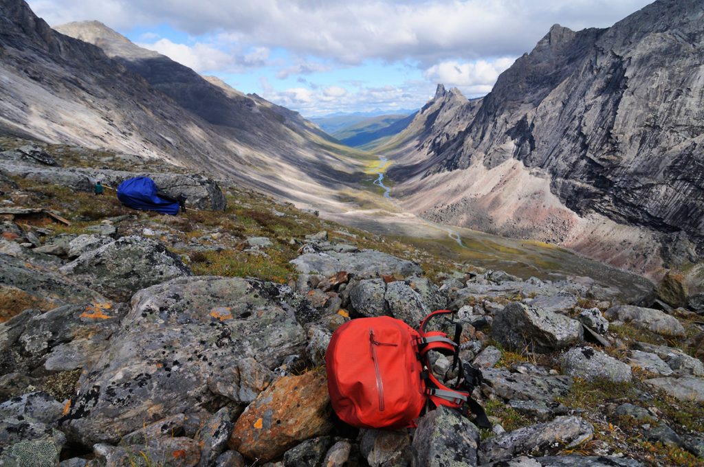 Alaska Arrigetch Peaks backpacking trip View down Arrigetch Creek, Arrigetch Peaks trip, Gates of the Arctic National Park.