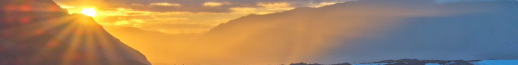 Sunrise over Skolai Pass, Wrangell-St. Elias National Park, Alaska.