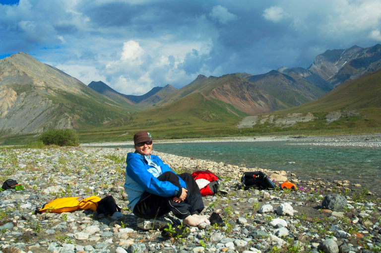 Rafting trip on Marsh Fork River, ANWR rafting trip, Alaska.