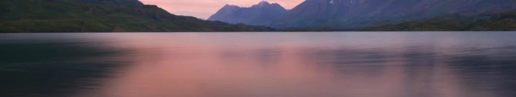 Tebay Lakes at Sunset Expeditions Alaska guided trips.