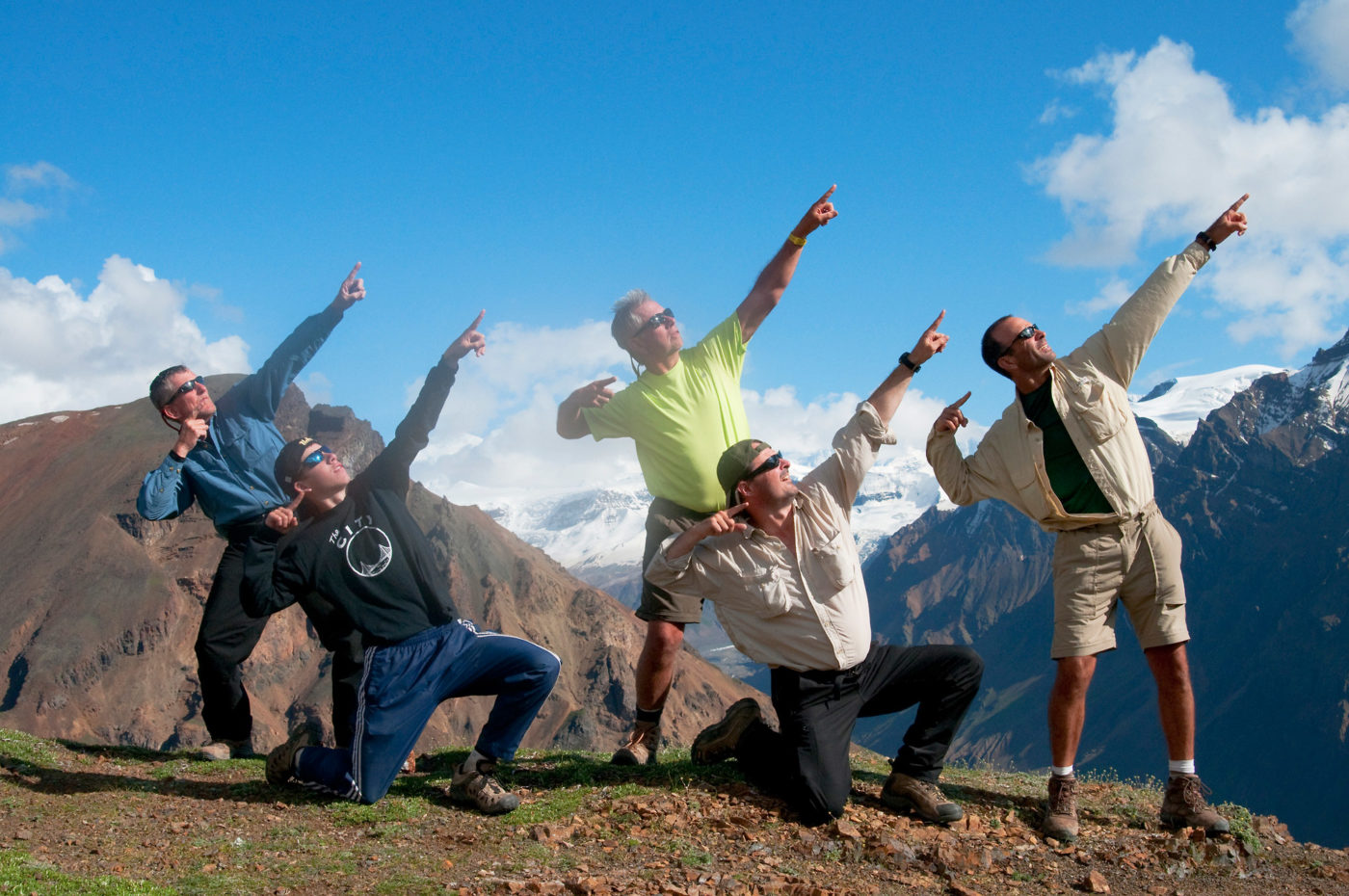 Hikers in Chitistone Valley.