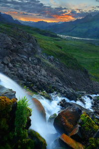 Skolai Pass at Sunset, Wrangell-St. Elias National Park.