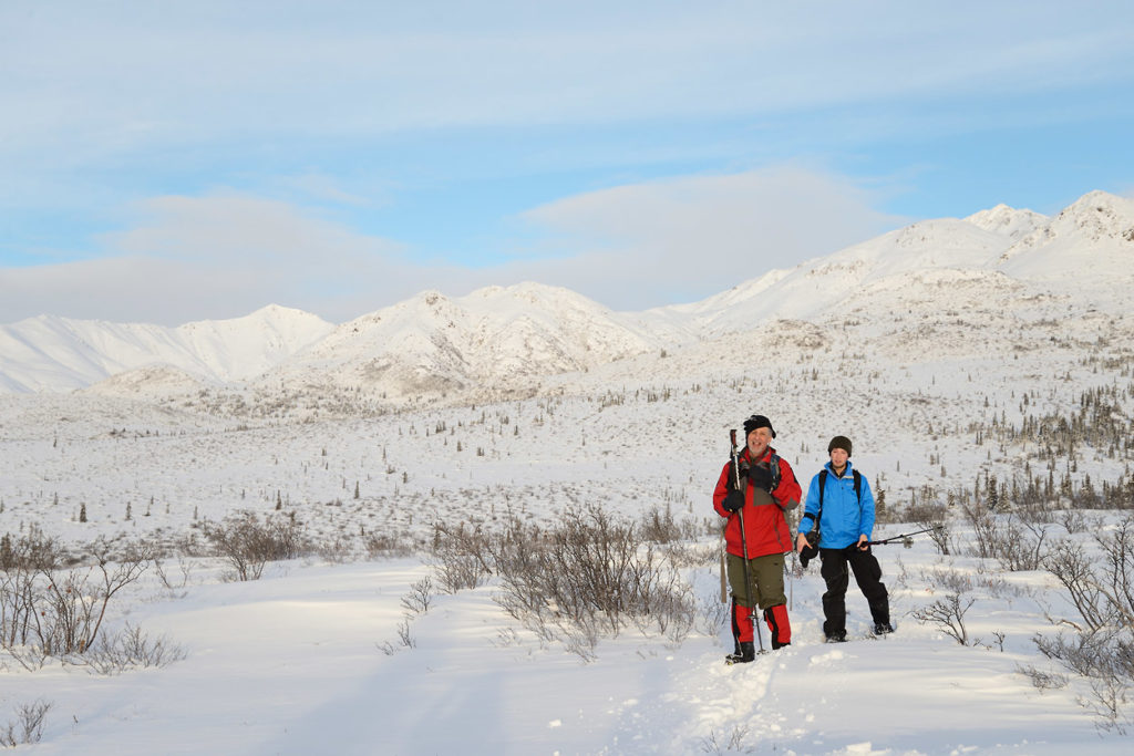 Snowshoeing trip Alaska Wrangell-St. Elias snowshoeing trip in Alaska.