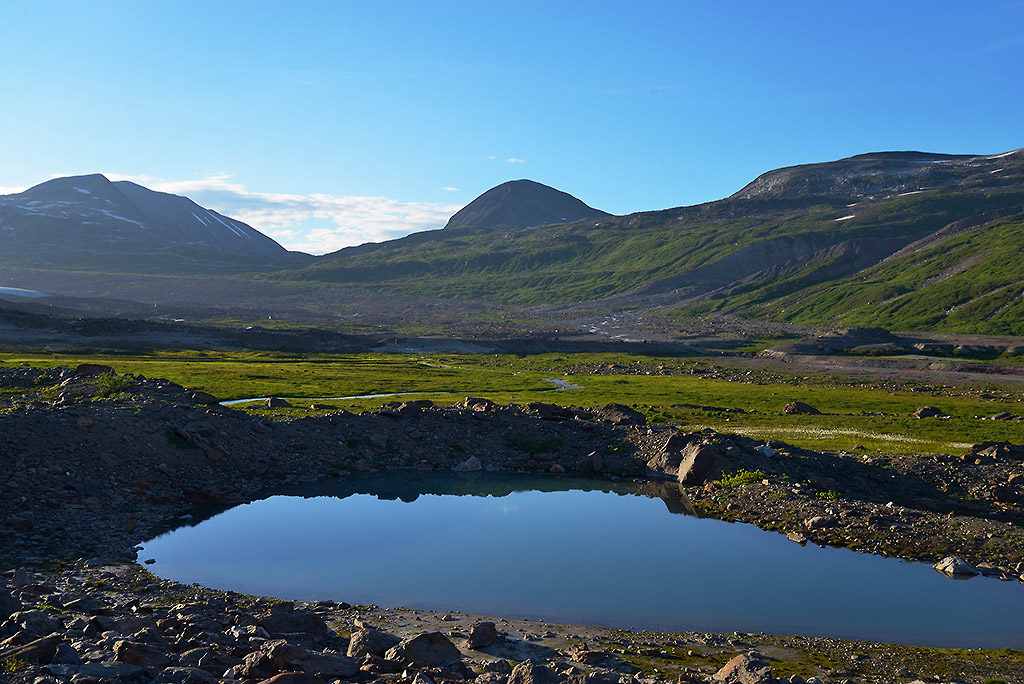 Alaska Camping Trip to Reflection at sunset.