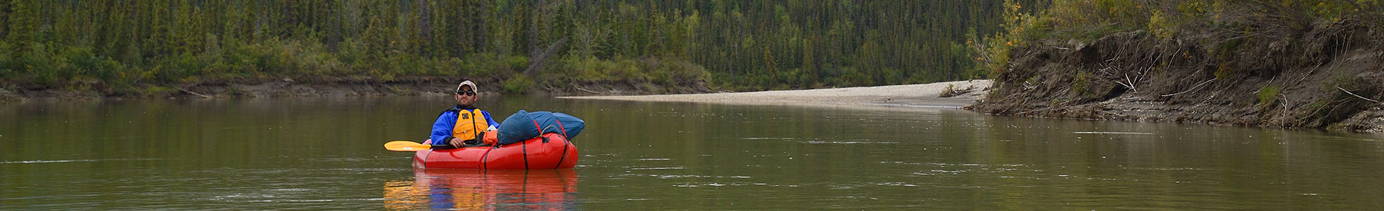 Packrafting Alatna River, Gates of the Arctic National Park, Alaska.