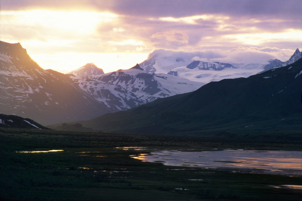 Skolai Pass at Sunset, Wrangell - St. Elias National Park and Preserve, Alaska