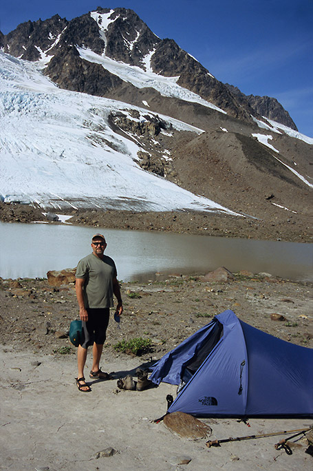 Alaska Camping trip near Iceberg Lake.