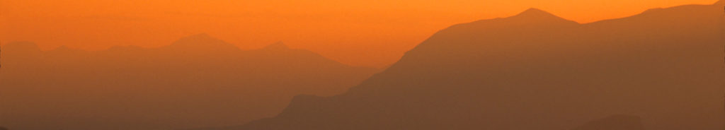Fiery sunset over Chitina River, Wrangell-St. Elias National Park.