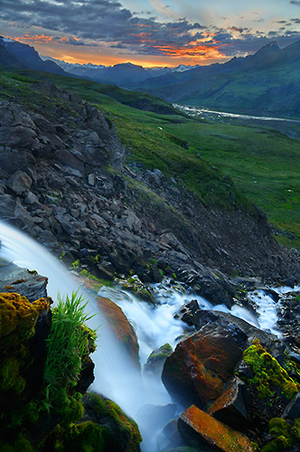 Alaska Photo Tours, Landscapes photo tours Chitistone Pass at Sunset, Wrangell-St. Elias National Park, Alaska.