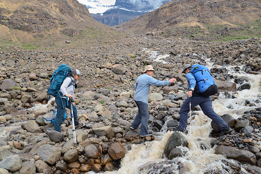 Stream crossing on the Goat Trail, Wrangell-St. Elias National Park, Alaska.