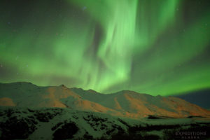 Northern Lights over Brooks Range, Alaska.