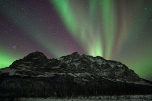 Northern Lights over Mt. Sugakpak, Brooks Range, Alaska.