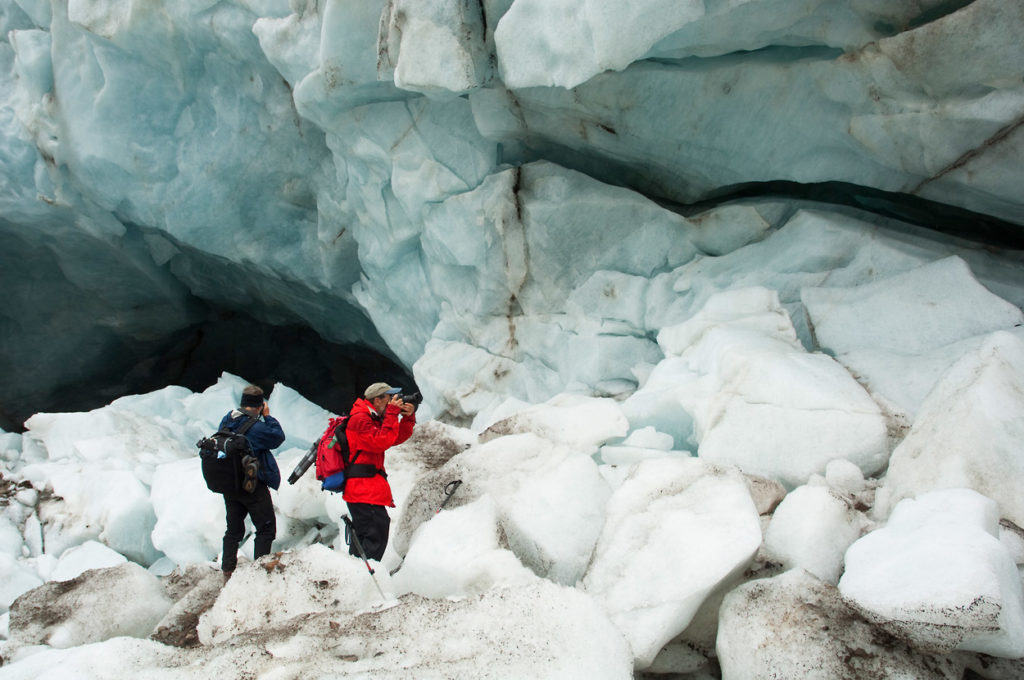 Alaska photo tours landscapes Photographers photographing Russell Glacier on Alaska landscapes photo tour, Wrangell-St. Elias National Park, Alaska