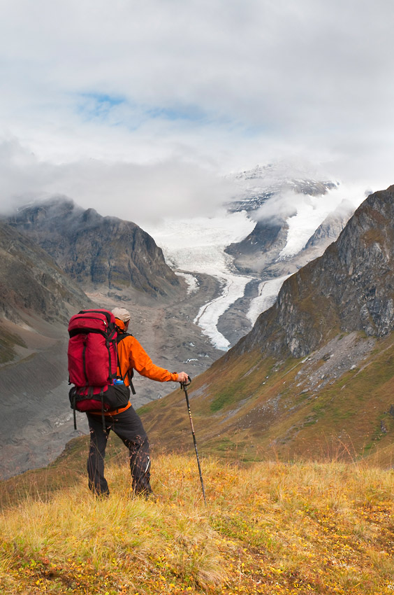 Backpacking trip above Lakina River, Wrangell-St. Elias National Park, Alaska.