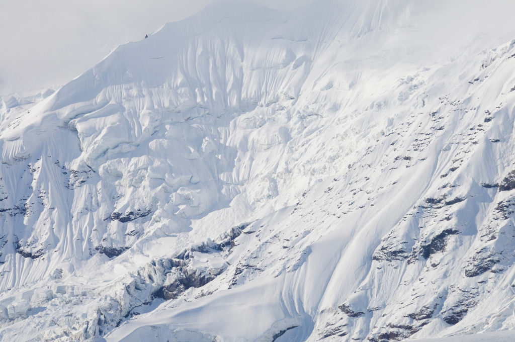 Face of Mt. Jarvis from Jarvis Plateau backpacking trip Wrangell-St. Elias National Park, Alaska.