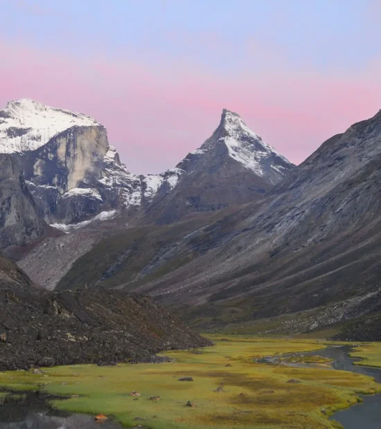 Arrigetch Peaks backpacking trip sunrise Arrigetch Peaks, Gates of the Arctic National Park and Preserve, Alaska.