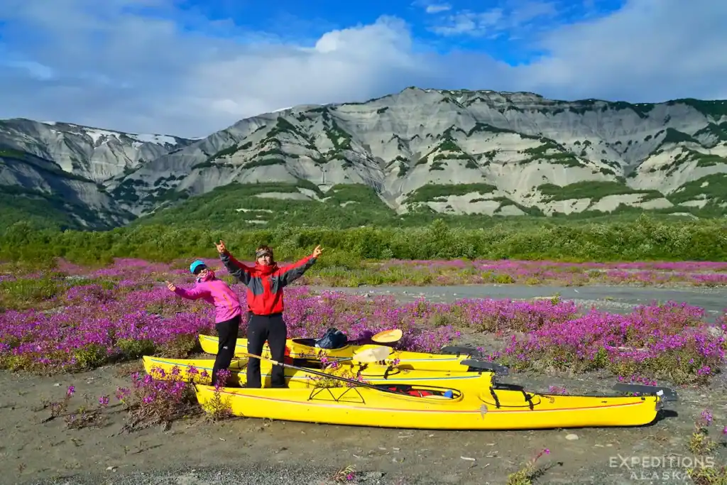 Guided Sea kayaking trip in Icy Bay, Wrangell-St. Elias National Park, Alaska.