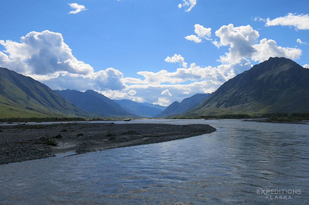 Brooks Range mountains ANWR rafting trip Alaska.