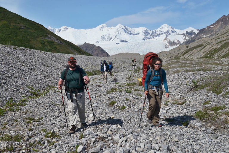 Kennicott Glacier on Hidden Creek backpacking rip, Wrangell-St. Elias National Park, Alaska.