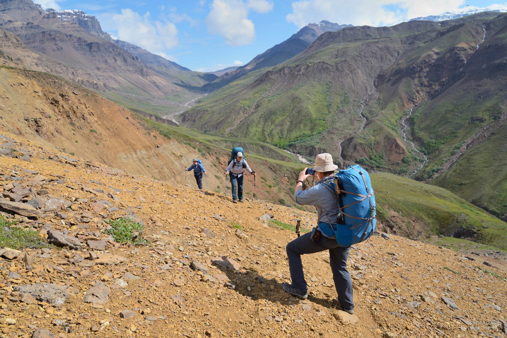 Backpacking trip The Goat Trail, Chitistone Valley, Wrangell-St. Elias National Park, Alaska.