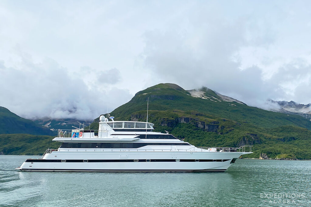 Our luxury yacht, Katmai National Park, Alaska.