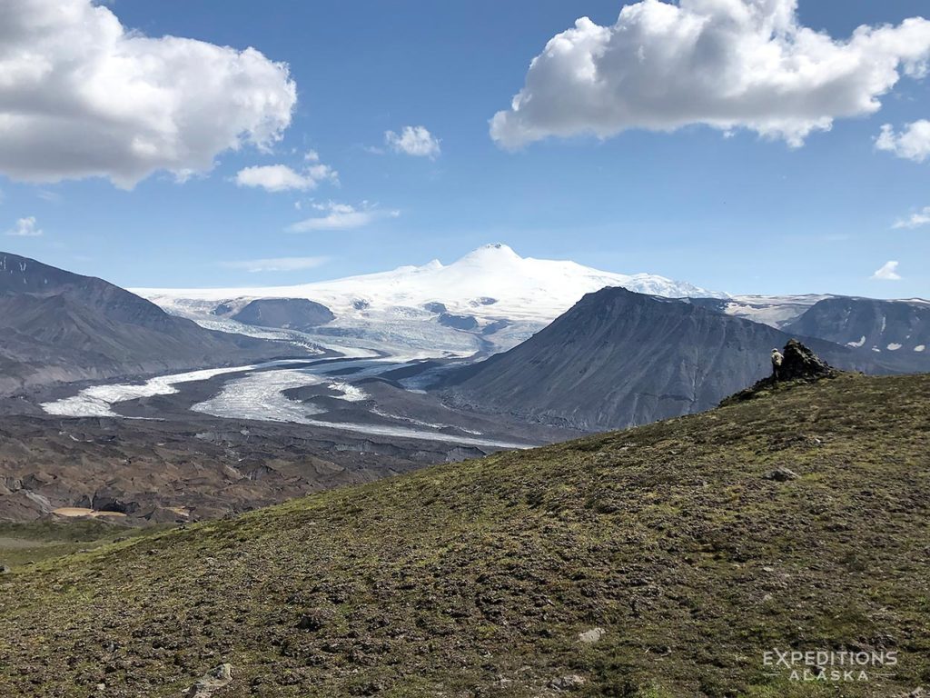 Sanford Plateau backpacking trip, Mt Wrangell and Mt. Zanetti, Wrangell-St. Elias National Park, Alaska.