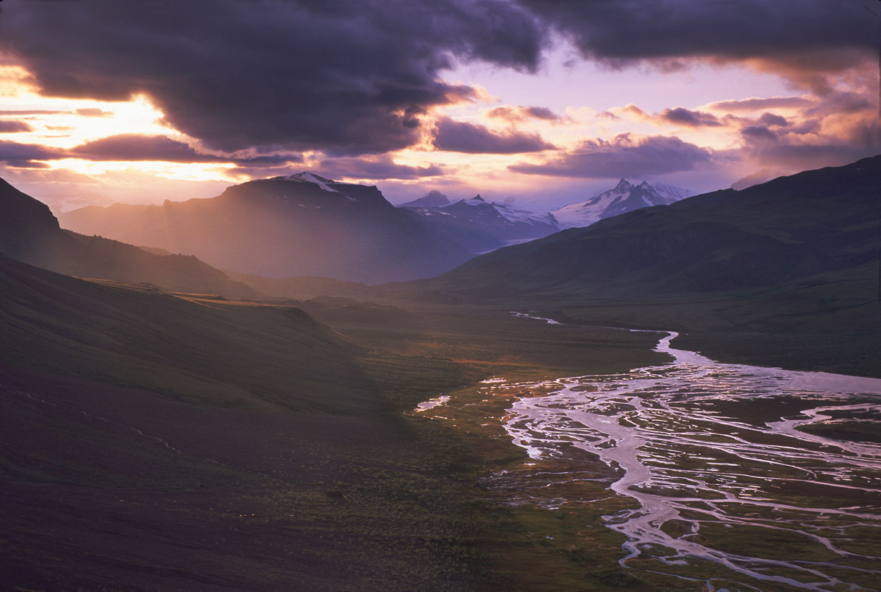 Photo tours Alaska landscapes Skolai pass at sunset, Wrangell-St. Elias National Park landscapes photo tours Alaska.