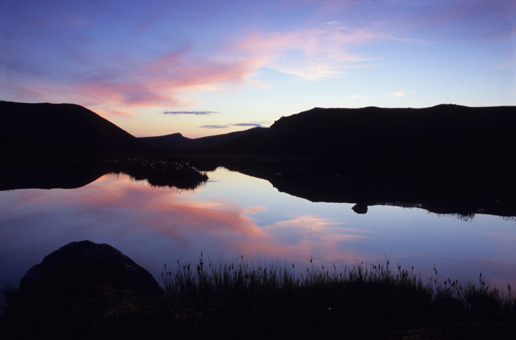 Sunset on Steamboat Hills hiking trip Wrangell-St. Elias National Park Park Alaska.