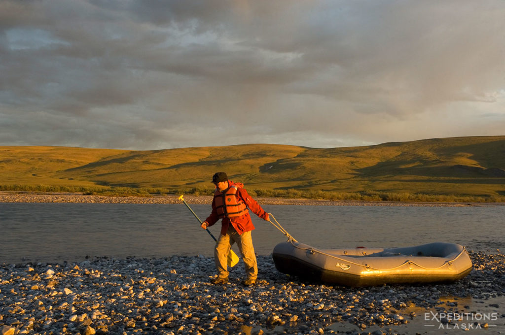 Guiding rafting trip in ANWR Alaska.