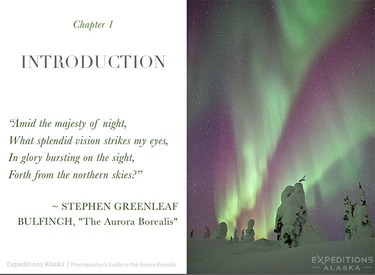 Introduction age for aurora borealis photography ebook.