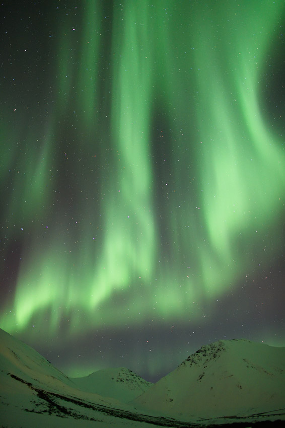 Northern lights photo over Gates of the Arctic National Park Alaska.