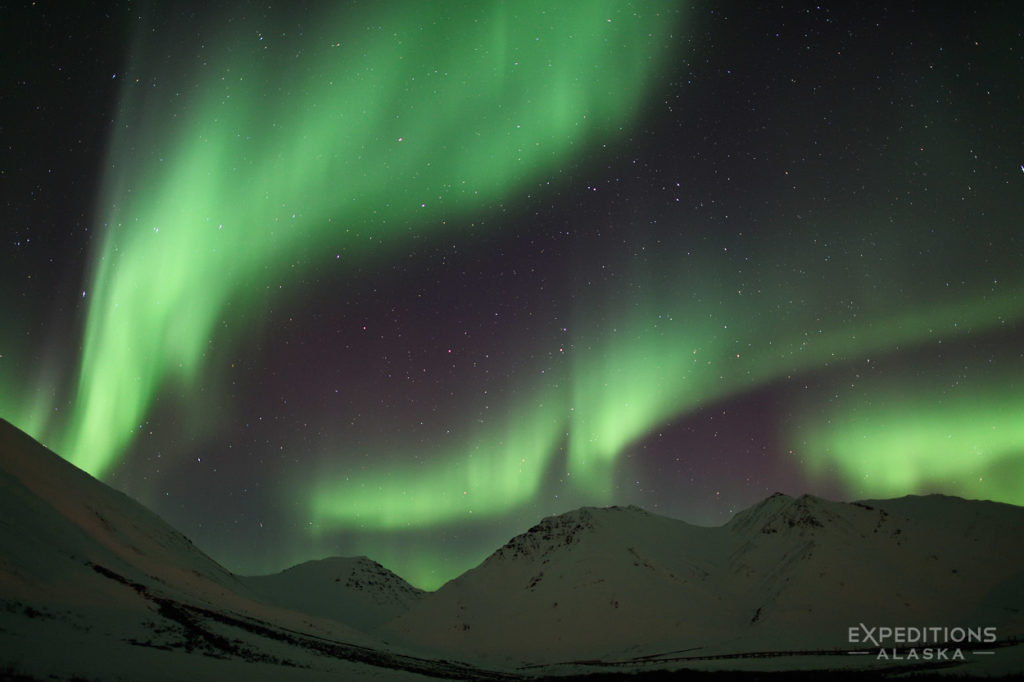 Northern lights photo tour Antigun Pass Alaska.