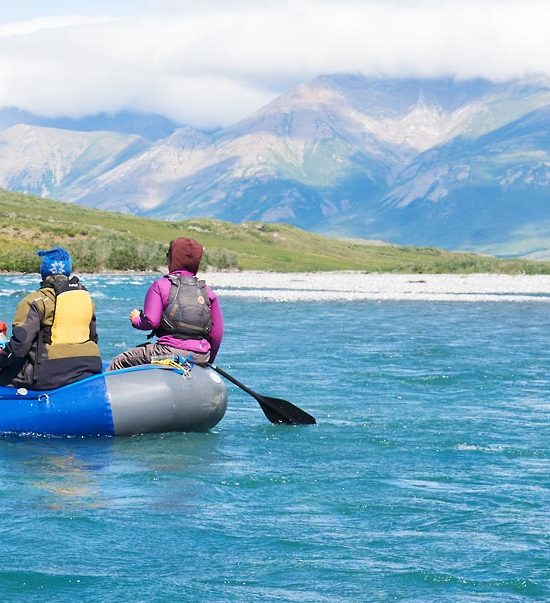 Rafting trip on Marsh Fork River, Canning River, ANWR, Alaska.