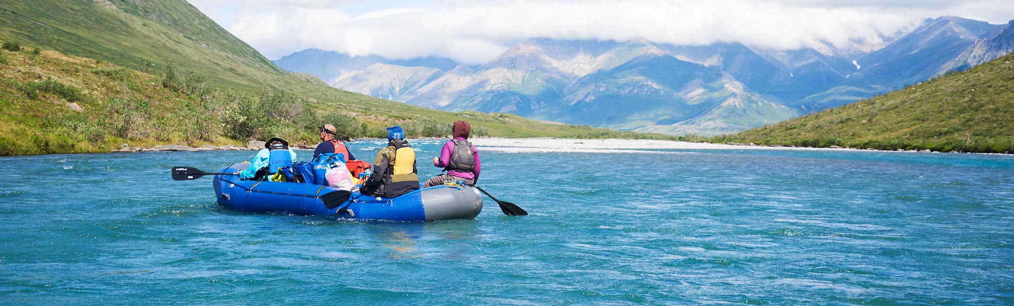 Rafting trip on Marsh Fork River, Canning River, ANWR, Alaska.