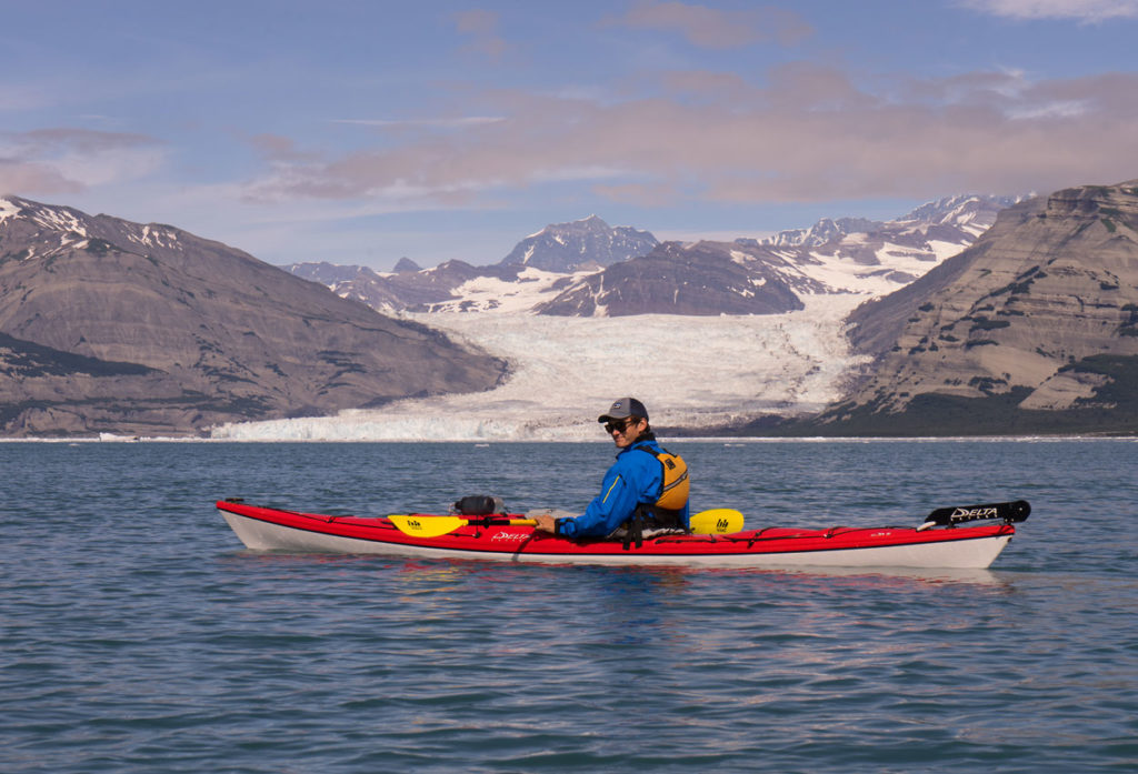 A fun trip sea kayaking in Icy Bay, Wrangell-St. Elias National Park, Alaska.